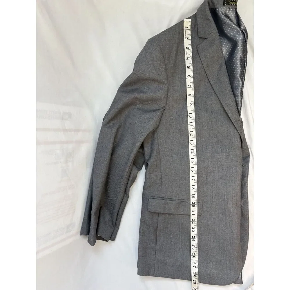 Giovanni Testi Charcoal Grey Sport Coat Mens Blazer Size 44R Classy Italian Suit