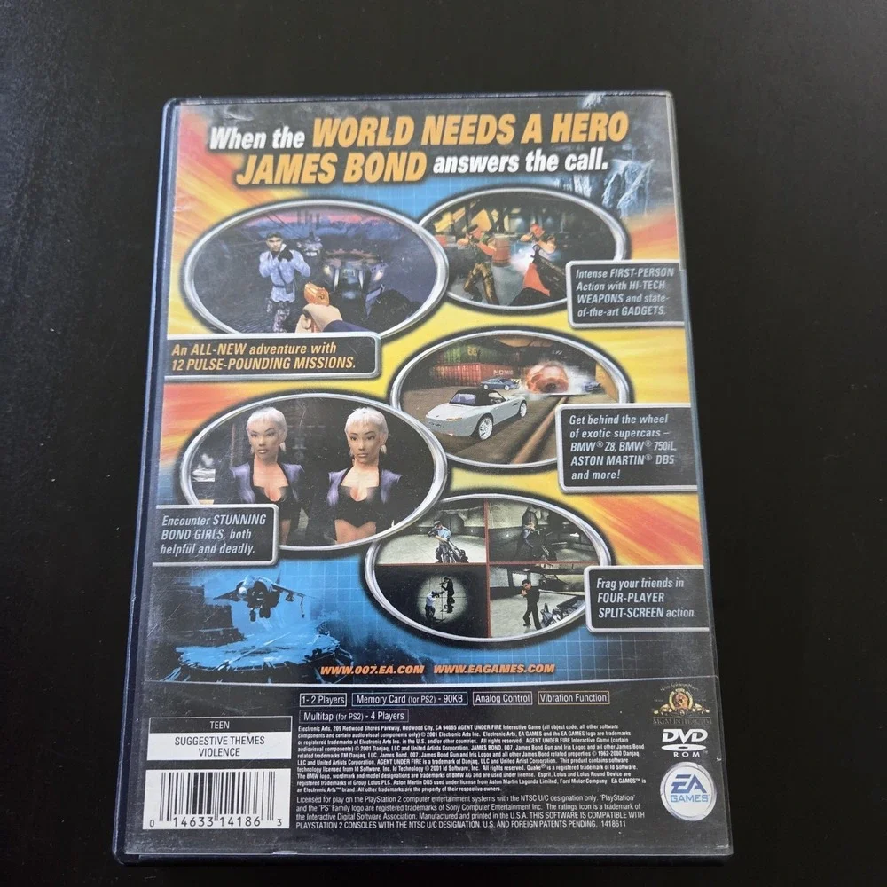 James Bond 007 Agent Under Fire PS2 PlayStation 2 Complete CIB Video Game