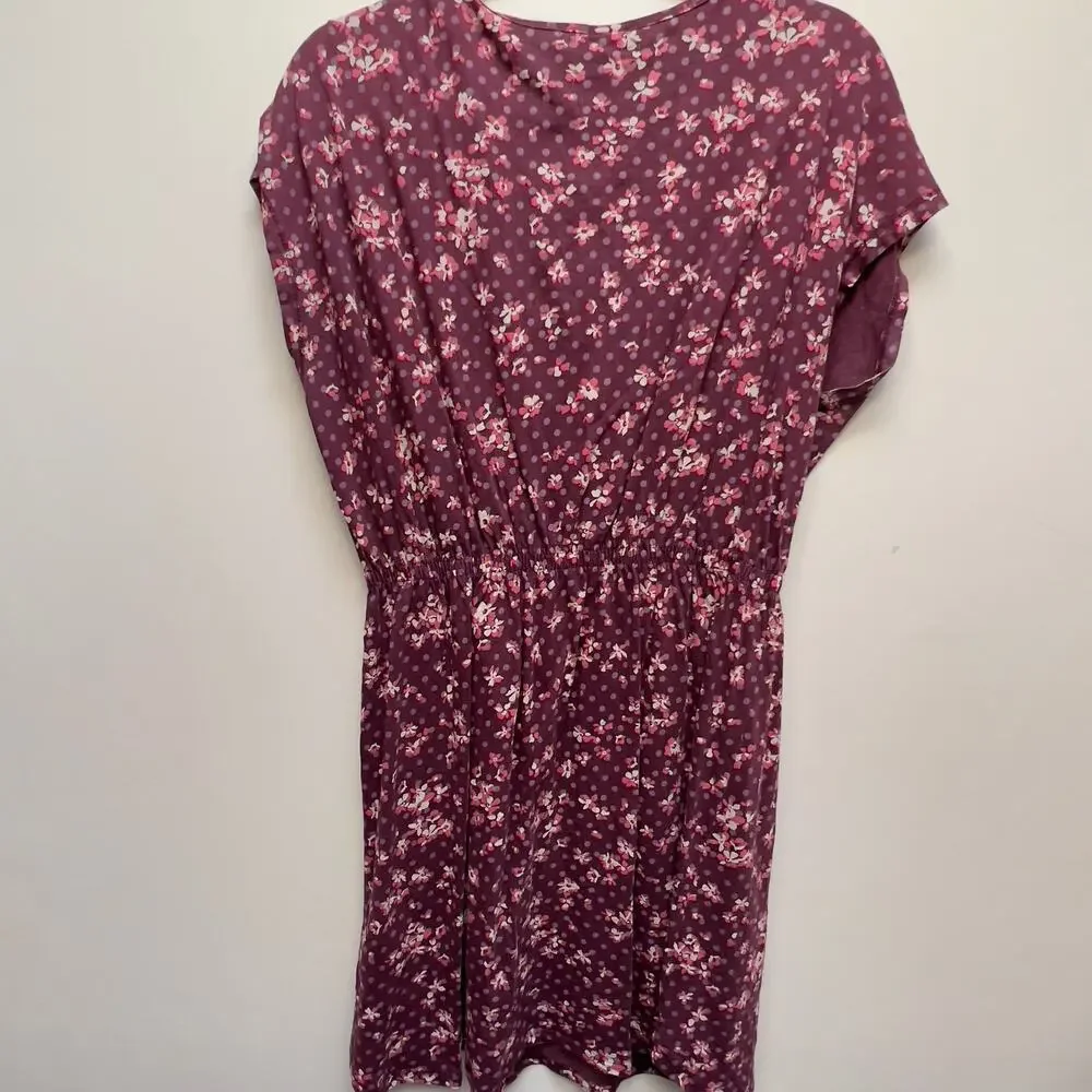 H&M Floral Short Sleeve Knee Length‎ Dress Size M