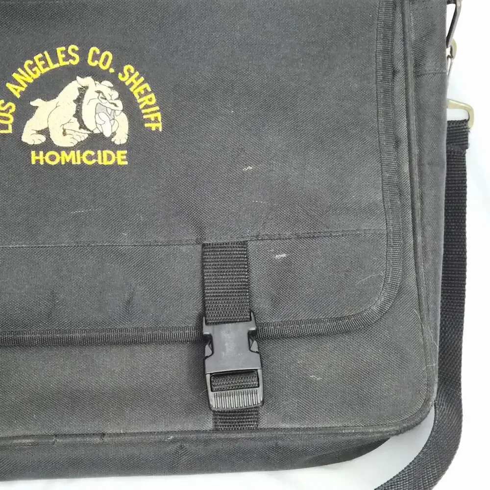 LA Co Sheriff Homicide Gorpcore Messenger Bag Toppers Black Tactical Briefcase