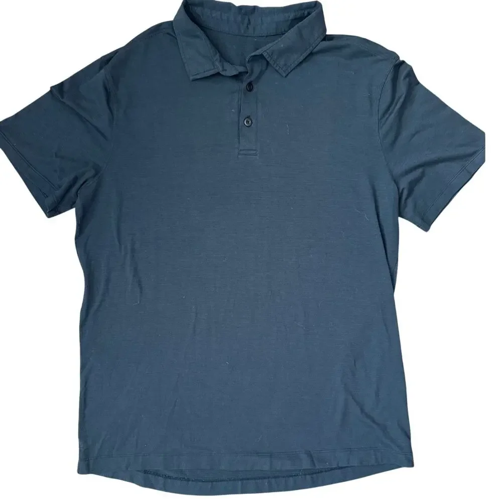 Lululemon Evolution Short-Sleeve Polo Shirt Clubhouse Blue Size Medium‎