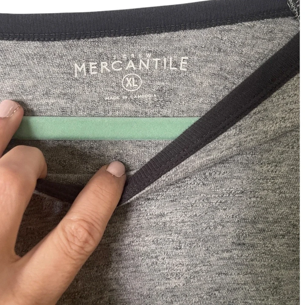 J. Crew Mercantile Grey Cotton Shirt‎ XL