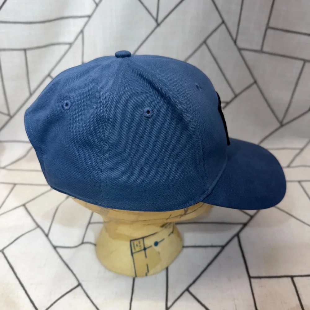 Red Wing Shoes Snapback Hat OS Blue Canvas Logo Patch Baseball Cap EST 1905