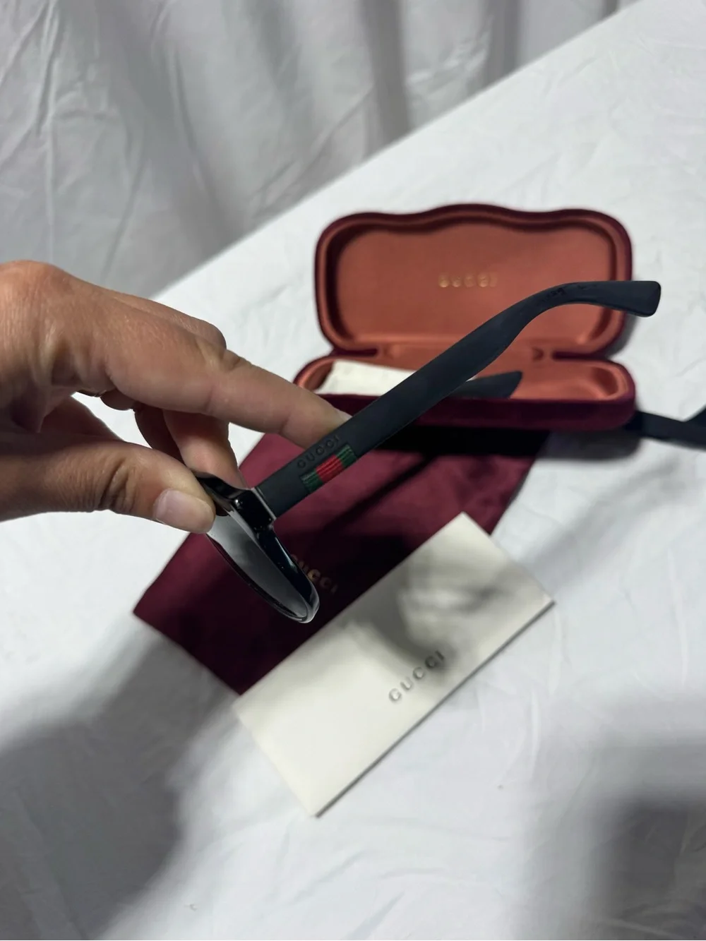 Gucci Men’s Black Pilot Sunglasses with Dark Lenses