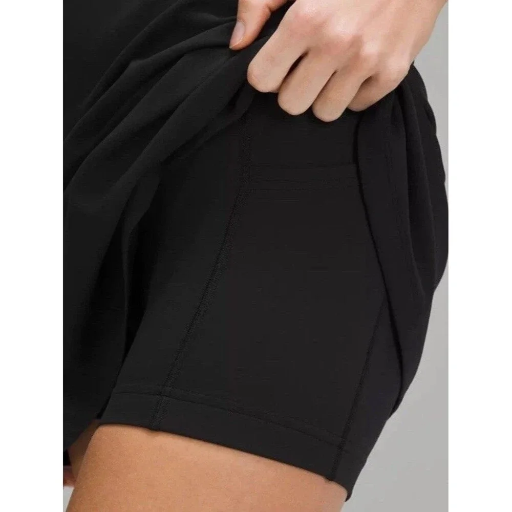 lululemon athletica Black Slim V-Neck Midi Dress