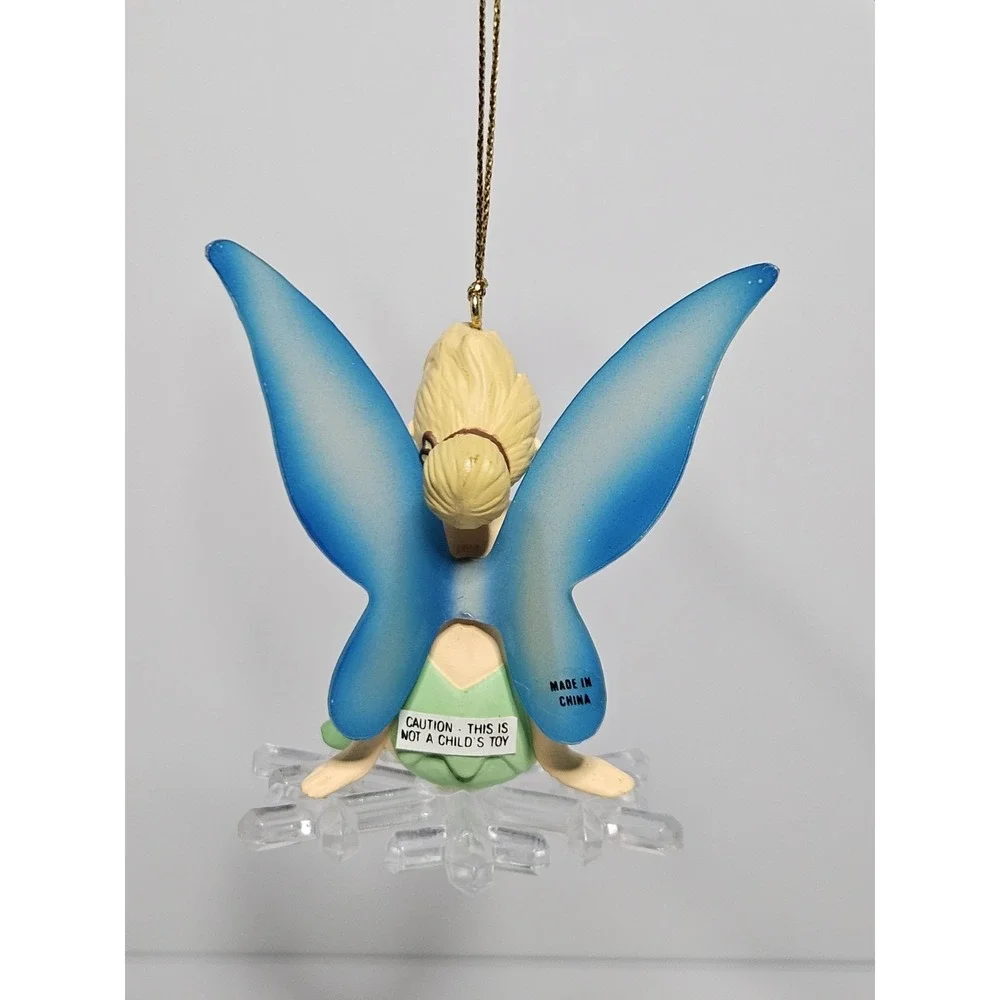 Vintage 1988 Grolier Disney Tinker Bell Snowflake Christmas Ornament Peter Pan