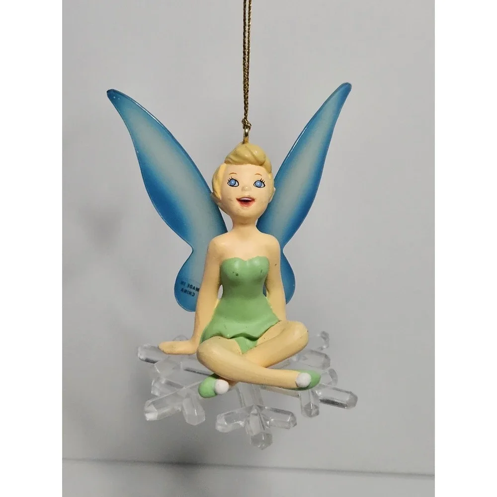 Vintage 1988 Grolier Disney Tinker Bell Snowflake Christmas Ornament Peter Pan