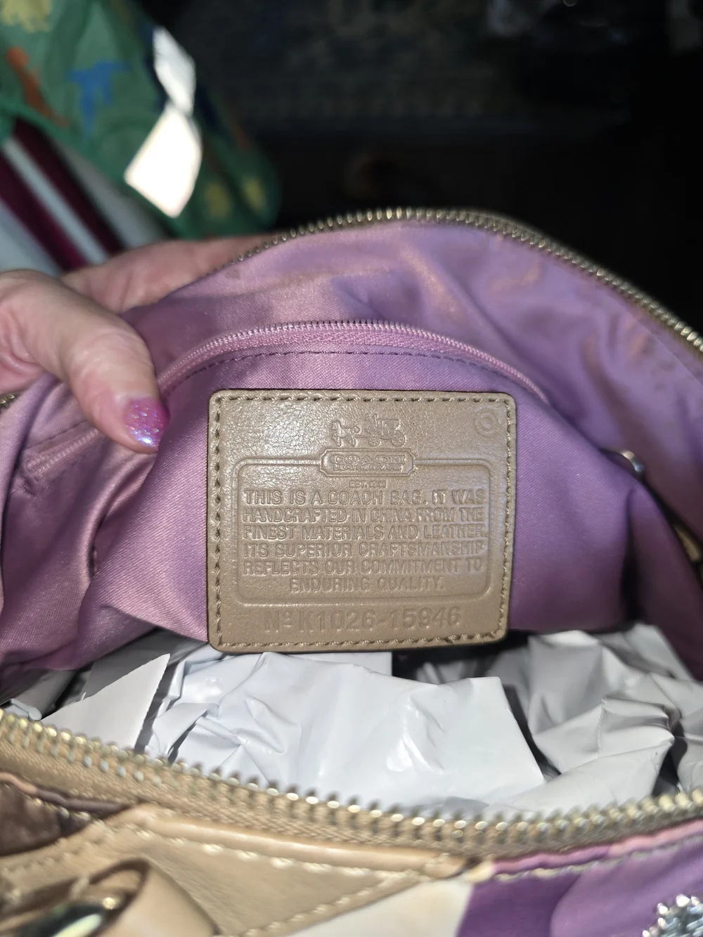 Coach Madison Pink and Taupe Signature Circle Mini Satchel with Scarf Accent