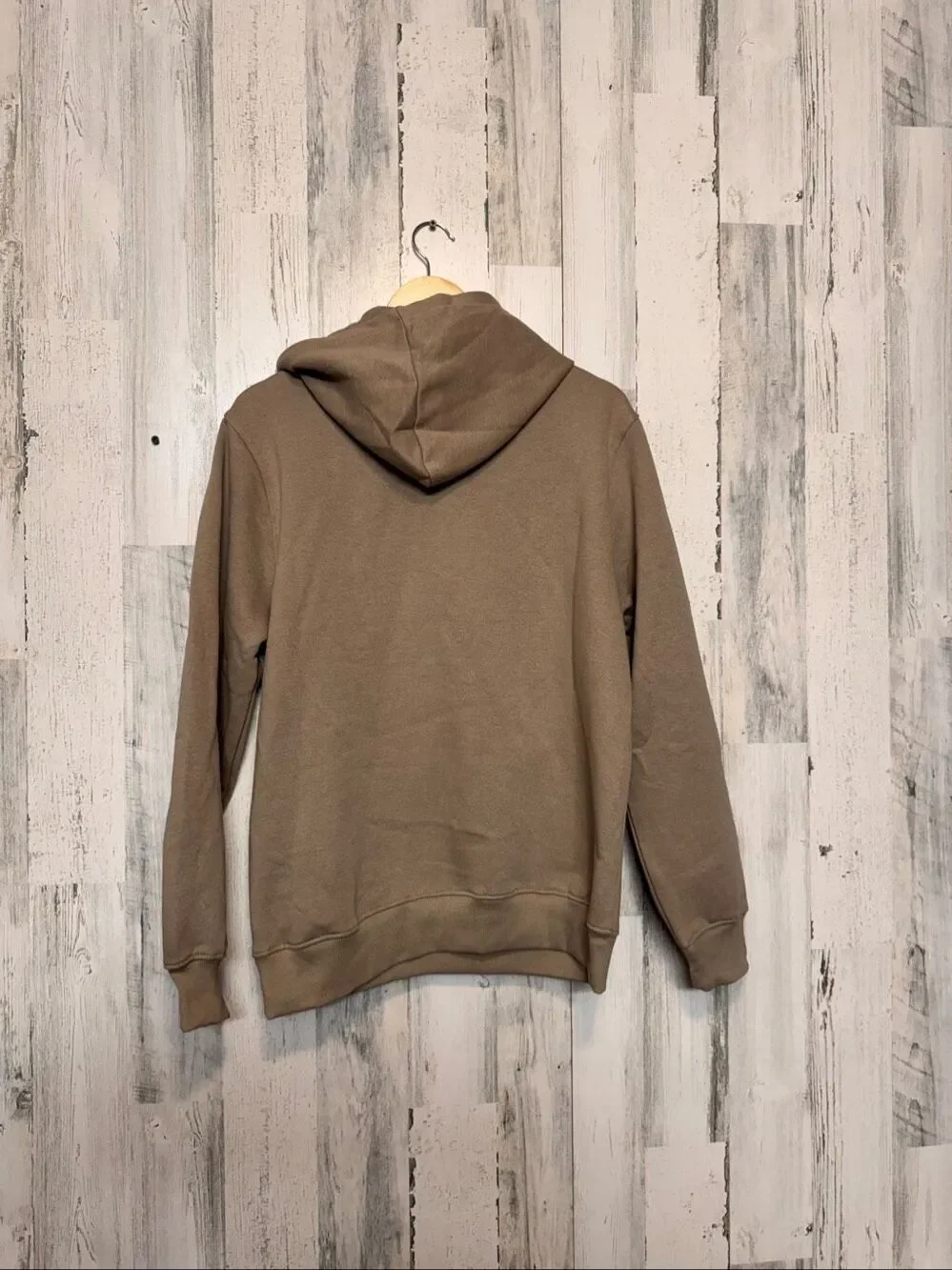 Express Mens L Taupe Brown 24-7 Comfort Fleece Pullover Hoodie NWT