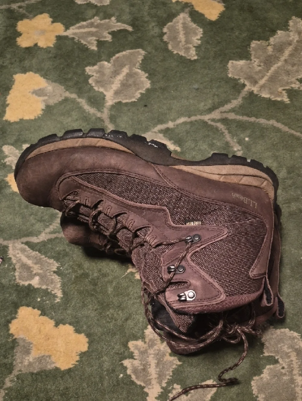 L.L. Bean Men's Dark Brown Lace-Up Hiking Boots