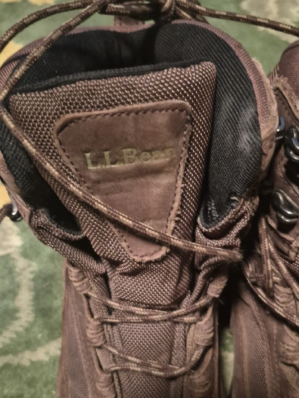 L.L. Bean Men's Dark Brown Lace-Up Hiking Boots