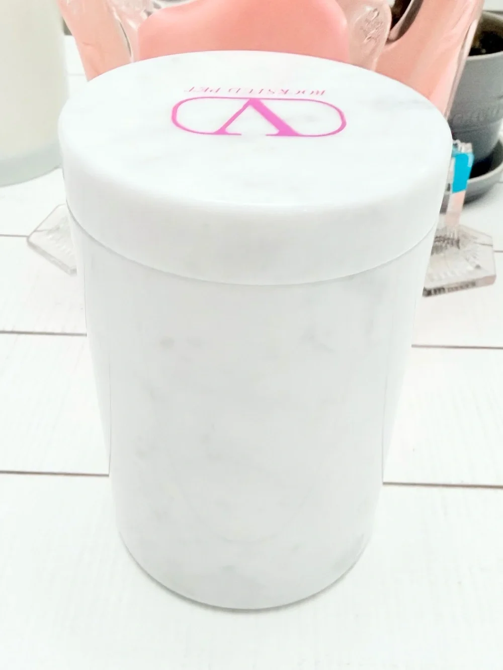Valentino Rockstud Pet Marble Treat Canister