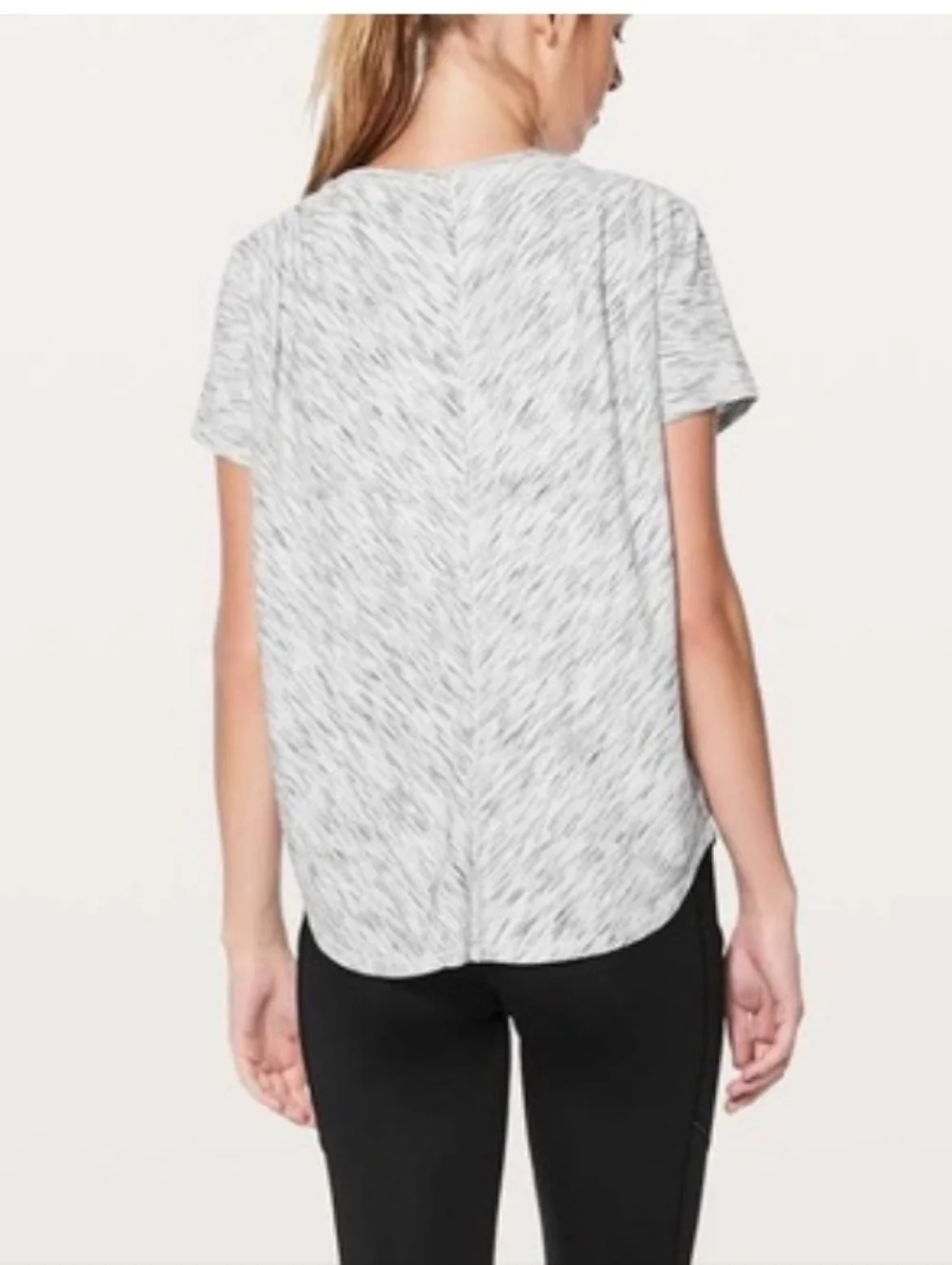 lululemon athletica Light Gray Space-Dye V-Neck Tee