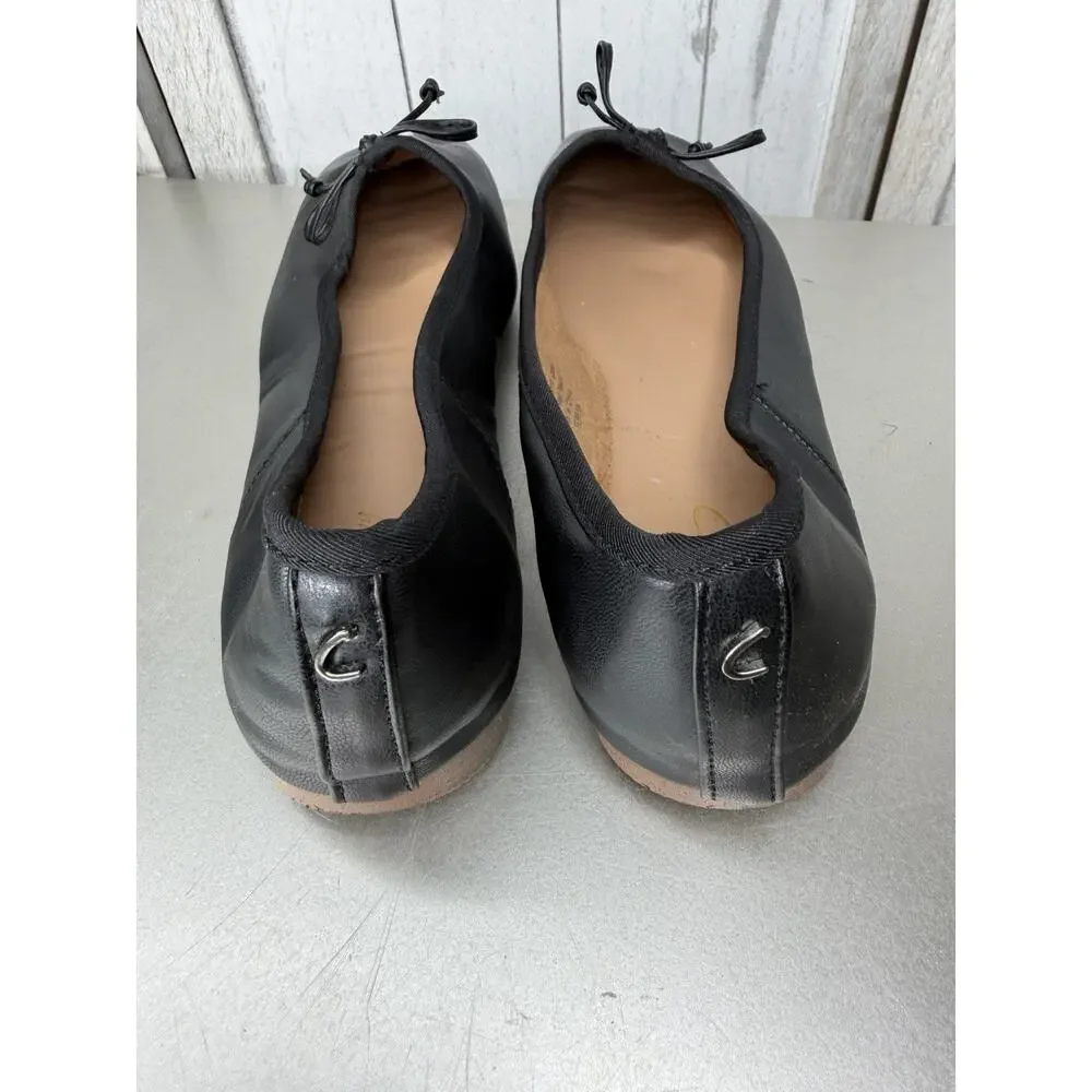 Circus NY by Sam Edelman Teresa Ballet Flat Black Faux Leather Slip On Size 11
