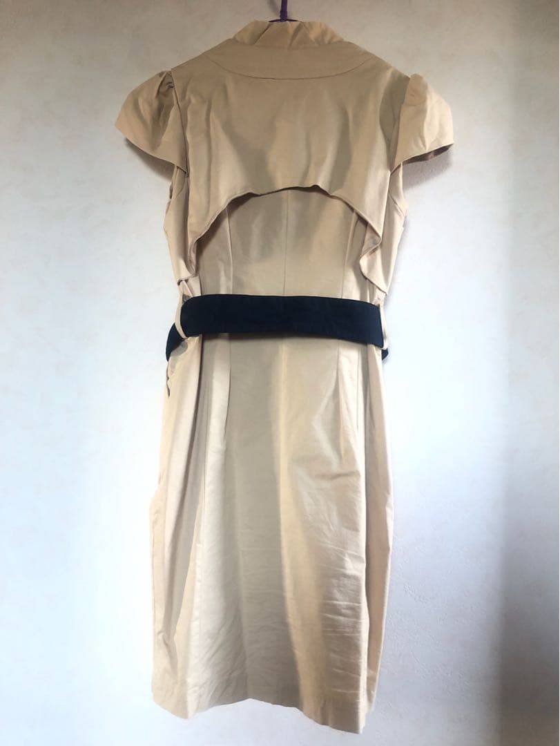 ◎ Korean Misty Trench-Style Mini Dress with Ribbon