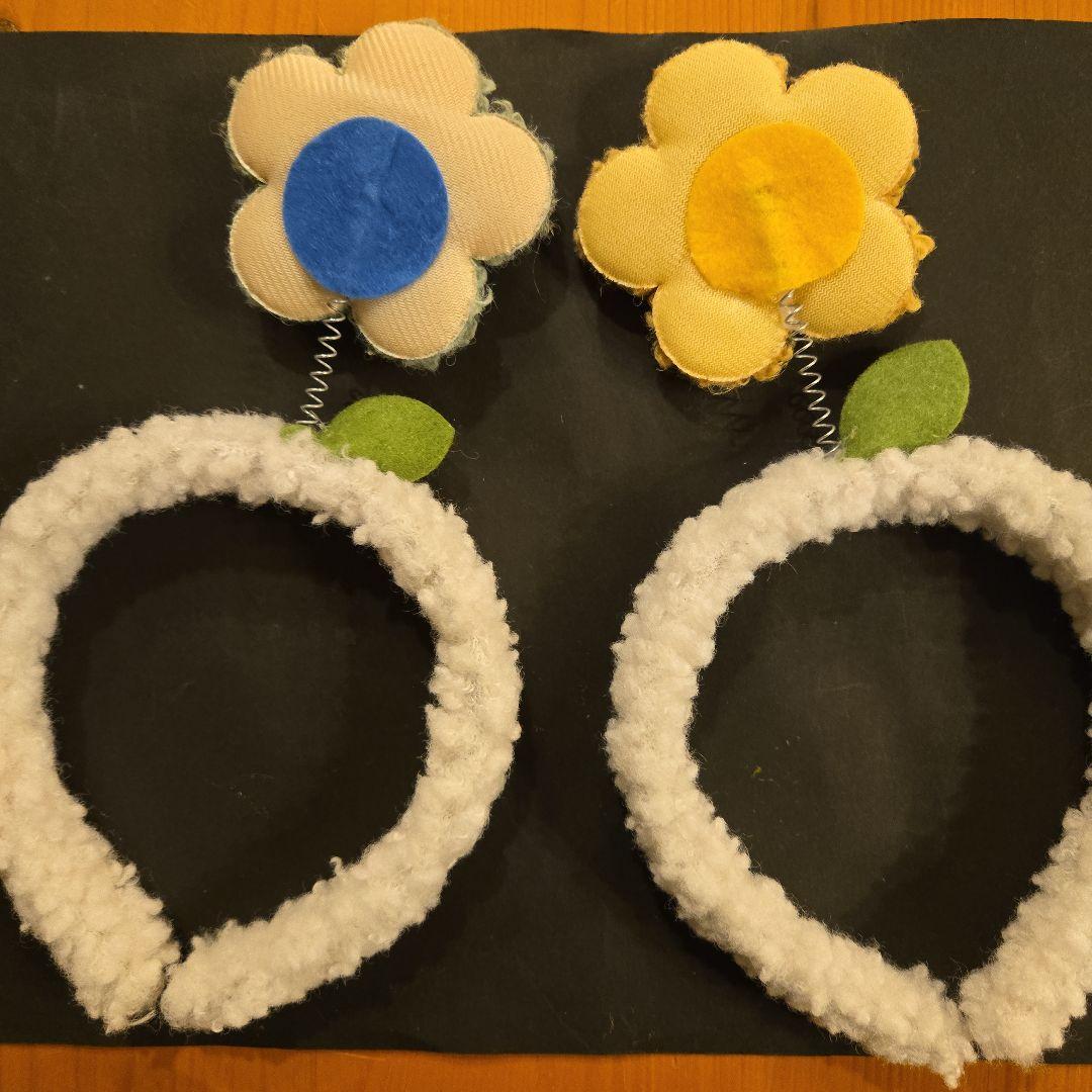 Set of 2 Headbands with Flower Motifs