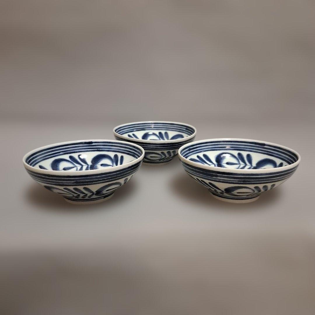 New, unused M-sized bowls, set of 3 small bowls, side dishes, yogurt bowls, deep bowls, modern blue